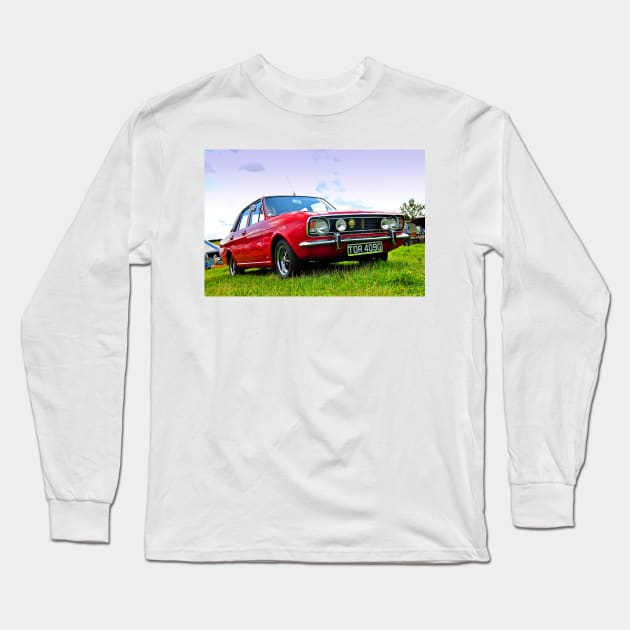 Ford Cortina MK 2 Long Sleeve T-Shirt by AndyEvansPhotos